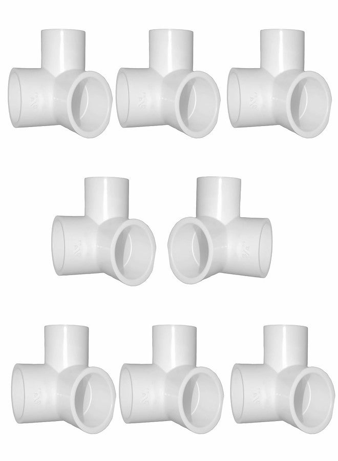 Aitchcy 3 Way PVC Elbow | 3/4 Inch UPVC 3way elbow 25mm| Heavy Duty 3 Way Connector for Furniture & DIY | 3Way PVC Pipe Joint | 3 Side Connector (for 3/4" UPVC Pipe Only) (Pack of 8) - Image 1